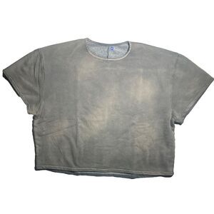 Yzy Gap Yoke Tee Gray Men's Xl Oversized Baggy Fleece Tshirt‎